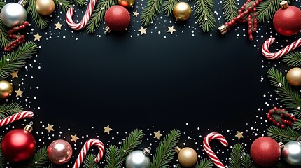 christmas background with balls
