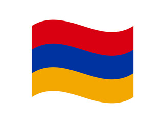 Minimalist wavy style Armenia flag symbol