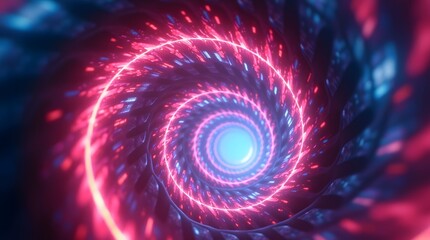 Dive into the vibrant depths of this stunning neon tunnel, purpose for background