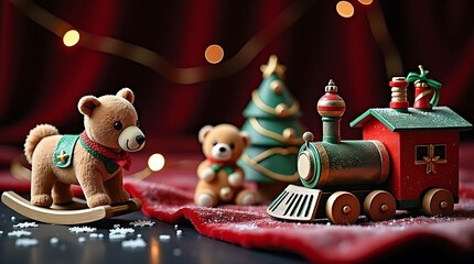 christmas toys on the table