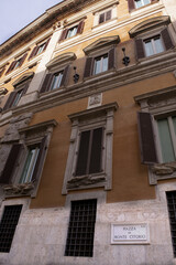 Fototapeta premium montecitorio palace facade at piazza di monte citorio in rome italy