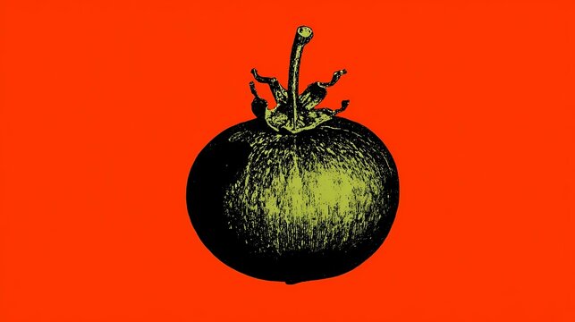 tomato on red background  - Powered by Adobe