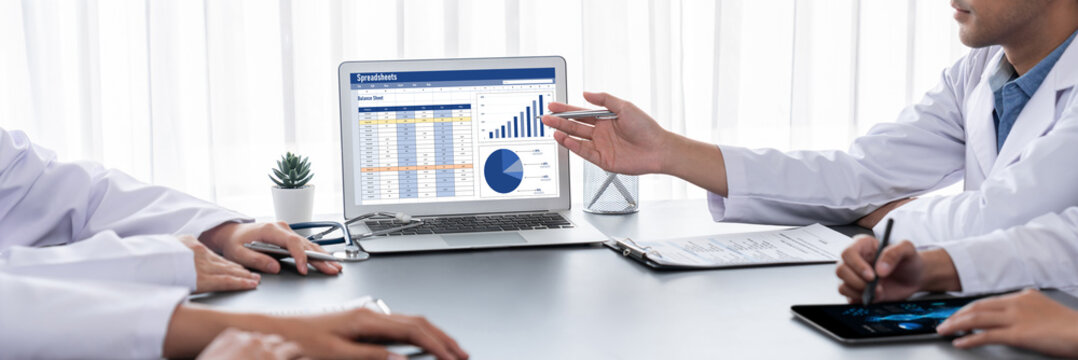 Spreadsheet document information financial startup concept. data and graphs in spreadsheet documents for online analysis project dashboard accounting digital brisk