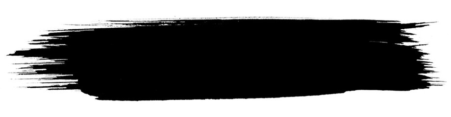 Obraz premium Smooth flowing black brush stroke title bar with soft-painted texture for clean modern designs, minimal headers, and stylish overlays.