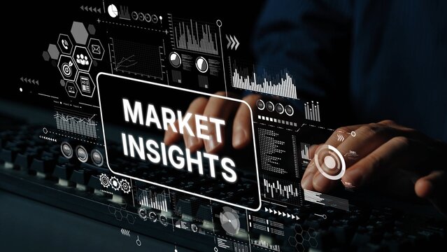 Hands on Keyboard Analyzing Data Insights with Graphs and Digital Information for Market Research and Financial Analysis. Asymptotic smart data analytic. - Powered by Adobe