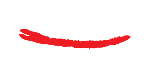 Naklejka premium Red underline isolated on transparent