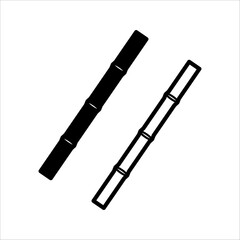 bamboo icon set black and white