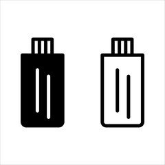 flash disk icon set black and white