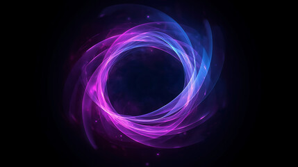 Abstract cosmic galaxy portal background with vibrant hues of purple and blue light trails