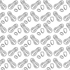 Peanut doodle nuts icon pattern background design vector