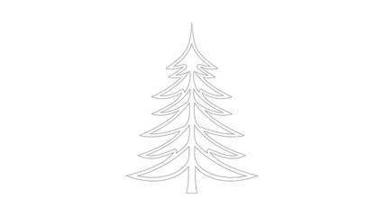 Elegant Christmas Tree Outline for Holiday Decor.