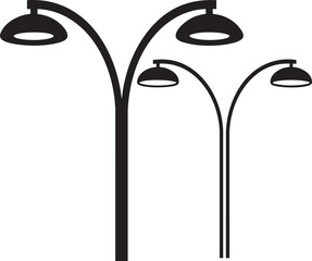 street lamp isolated on white