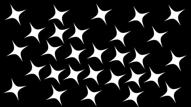 Animation blink twinkle star particle graphic movement,Shimmering light sparkling stars Shine animation,Captured in stunning meditative, celestial, or outer space themes on black screen background.4K