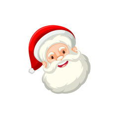 Smiling Santa Head Icon – Festive Seasonal Character Graphic