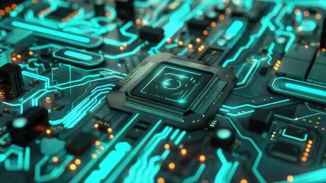 Video High-tech electronic components, circuitry and wires on a small scale