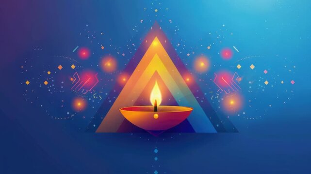 Video A single candle is lit in the center of a triangle, symbolizing hope and unity