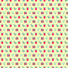 Festive Christmas Pattern with Holiday Icons