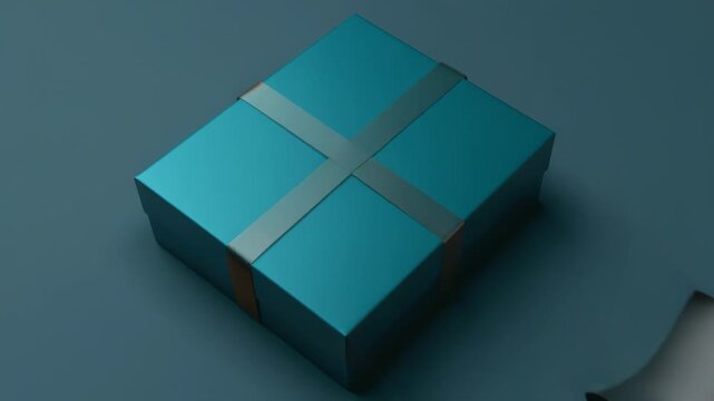 Video A luxurious gift box wrapped with a brown ribbon, perfect for special occasions