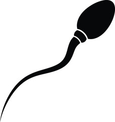 Black Sperm Cell Silhouette