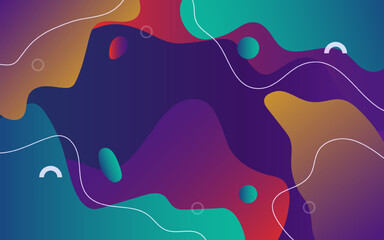 Colorful abstract background with wavy lines