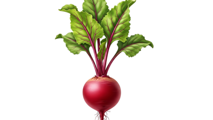Fresh beetroot with green leaves on black background