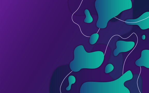 Abstract Gradient Fluid Shape Background Simple