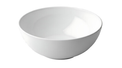Simple white ceramic bowl isolated on black background
