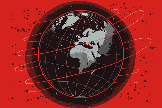 Futuristic Data Globe Vector