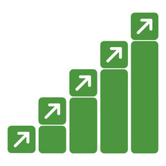 business growth success step stacking concept