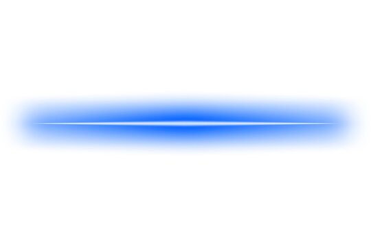 Png Glowing horizontal blue light line with radiant shine and beam effect. Futuristic energy streak with shimmer, flare, and neon glow. Perfect for digital highlights. - Powered by Adobe