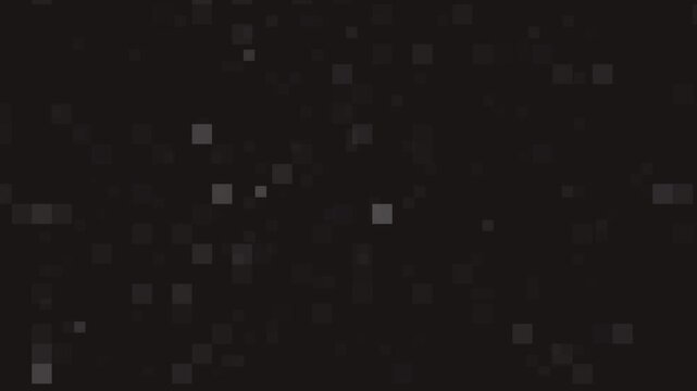 Dark abstract background with scattered pixelated squares
