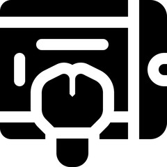 computer glyph icon. Strong and solid vector icon for websites, mobile interfaces, presentations, and visual branding. High quality and easy to edit.