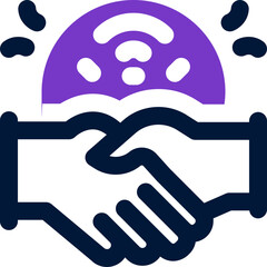 collaboration duotone icon. Sleek and modern vector icon for websites, mobile apps, marketing materials, and corporate design. Fully scalable and ready to use.