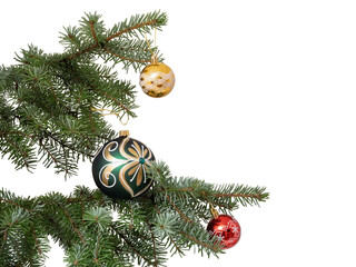 Świąteczne bombki na choince.