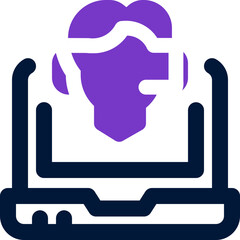 talking duotone icon. Sleek and modern vector icon for websites, mobile apps, marketing materials, and corporate design. Fully scalable and ready to use.