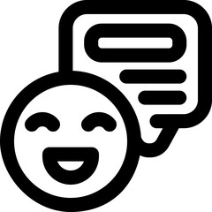 reaction line icon. Clean and minimalist vector icon for websites, mobile apps, presentations, and logos. Fully scalable and customizable for any project.