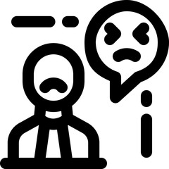 anonymous line icon. Clean and minimalist vector icon for websites, mobile apps, presentations, and logos. Fully scalable and customizable for any project.