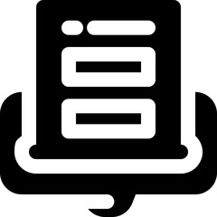 Fototapeta premium good feedback glyph icon. Strong and solid vector icon for websites, mobile interfaces, presentations, and visual branding. High quality and easy to edit.