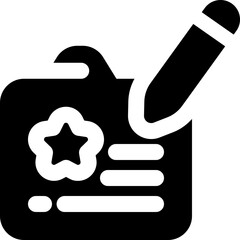 reputation glyph icon. Strong and solid vector icon for websites, mobile interfaces, presentations, and visual branding. High quality and easy to edit.