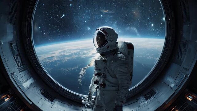 Astronauts Gaze - A Journey Through Space and Wonder.