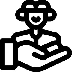 customer loyalty line icon. Clean and minimalist vector icon for websites, mobile apps, presentations, and logos. Fully scalable and customizable for any project.