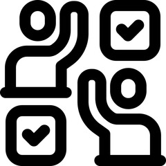 raise hand line icon. Clean and minimalist vector icon for websites, mobile apps, presentations, and logos. Fully scalable and customizable for any project.