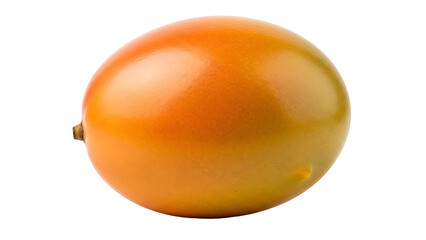 Ripe orange tomato isolated on black background