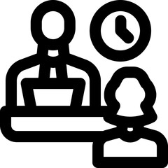 people line icon. Clean and minimalist vector icon for websites, mobile apps, presentations, and logos. Fully scalable and customizable for any project.