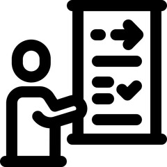 business people line icon. Clean and minimalist vector icon for websites, mobile apps, presentations, and logos. Fully scalable and customizable for any project.