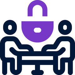 job interview duotone icon. Sleek and modern vector icon for websites, mobile apps, marketing materials, and corporate design. Fully scalable and ready to use.