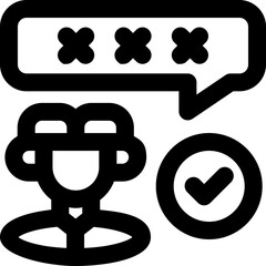 identity document line icon. Clean and minimalist vector icon for websites, mobile apps, presentations, and logos. Fully scalable and customizable for any project.