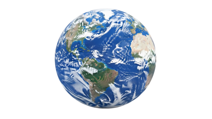 Earth globe isolated on black background