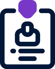 id card duotone icon. Sleek and modern vector icon for websites, mobile apps, marketing materials, and corporate design. Fully scalable and ready to use.