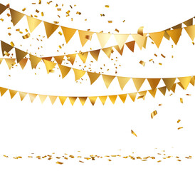 FANIONS ET CONFETTIS DORÉS